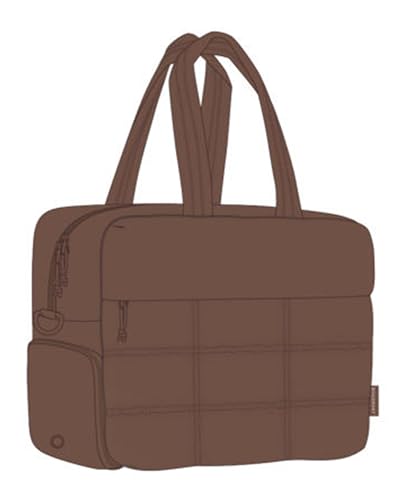 BAGSMART Gym Bag for Women, Carry on Travel Duffel Bag, Water-resistant Weekender with Shoe Compartment for Gym Travel Work, Chocolate, Medium - color: Chocolate, size: Medium