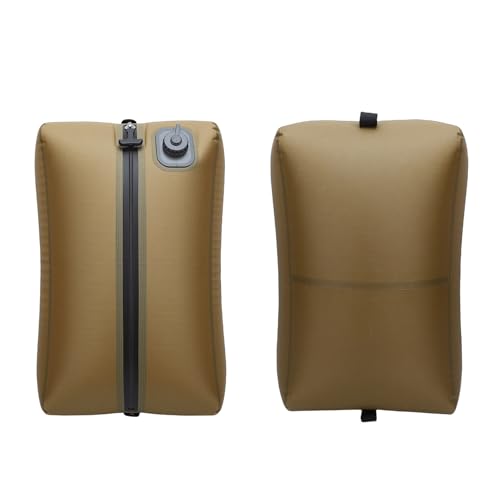 ITEFDTUTNE Travel Vacuum Bags with Built in Pump, 20L Rechargeable Folding Vacuum Storage Space Saver Bags Compression Packing for Clothes Comforters Luggage Travel (Khaki) - color: Khaki