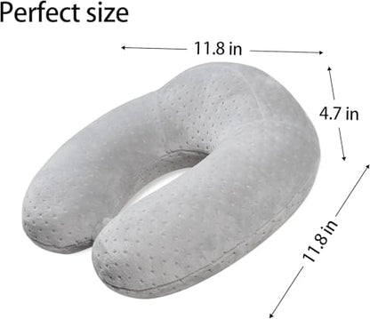 Travel Pillow Neck Pillows for Sleeping Travel Grey Memory Foam U Shape Airplane Pillow for Head and Neck Support Portable Travel Pillow for Traveling Car Home Office