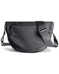 Crescent Bag for Women and Men, Fashion Medium Nylon Folding Crescent Moon Bag Single Shoulder Bag with Adjustable Strap - color: Black Grey