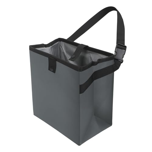 Homelove Car Trash Can, Leak-Proof Waterproof Trash Bin Collapsible Portable Auto Garbage Bag Large Capacity Trashcan Storage Bag Multipurpose Car Organizer Hanging (Gray) - color: Grey