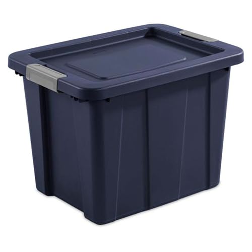 Sterilite 12-Pack Storage Bins with Lids, Heavy Duty Totes, Tuff1, 18 Gallon, Dark Indigo - color: Dark Indigo, size: 18 Gallon (12 Pack)