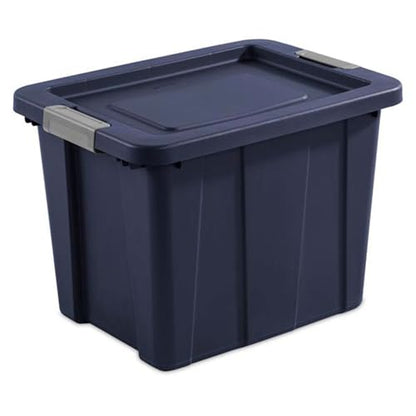 Sterilite 18-Pack Storage Bins with Lids, Heavy Duty Totes, Tuff1, 18 Gallon, Dark Indigo - color: Dark Indigo, size: 18 Gallon (18 Pack)