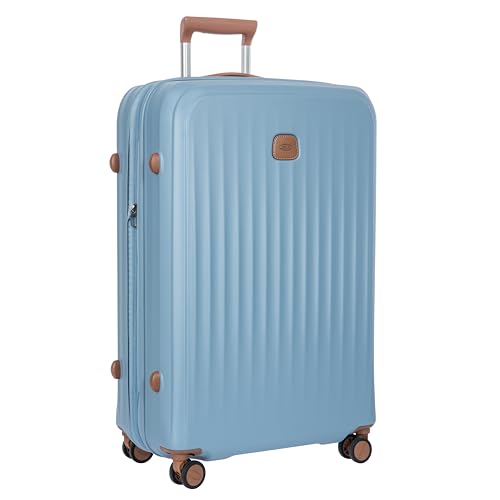 Bric's Taormina Ultra-Light Checked Luggage – Expandable Hard Shell Suitcase with TSA Lock, Anti-Tamper Zippers & 360 Spinner Mobility Wheels - 30 Inch, Sky Blue - color: Sky Blue, size: Checked-Large