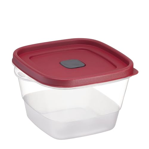 Tribello BPA-Free Plastic Food Storage Set, Red Vented Lids - Microwave, Dishwasher Safe: Perfect for Meal Prep, Leftovers, and Kitchen Organization (3 x 7-Cup) - size: 3 x 7-Cup