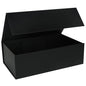 LFBOX Black Gift Box with Magnetic Lids 13.8x8.3x4.4 in, Large Bridesmaid Groomsman Proposal Boxes 1 Pack, Collapsible Rectangle Storage Box - color: Black, size: 1 count (Pack of 1)