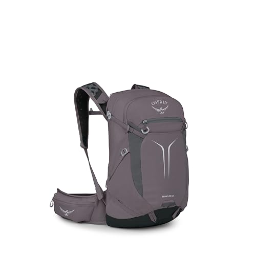 Osprey Sportlite 25L Lightweight Hiking Backpack for Men and Women - Everyday Hiking Bag - Travel Daypack, Extended Fit - color: Graphite Purple, style: 25l - Extended Fit