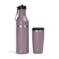 Tumbler, Stainless Steel 2-in-1 Travel Coffee Mug & Water Bottle, Leak Proof Insulated Cup for Hot & Cold Drinks, BPA Free, Fits Most Cup Holders (Purple Grape) - color: Purple Grape