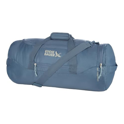 Eddie Bauer Stowaway Packable Duffel Bag | Travel | Foldable | Lightweight | Durable | Ripstop Polyester - color: Tile Blue
