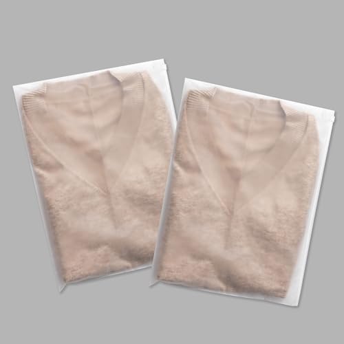 16x14 Inch Plastic Bags for Clothes 25pcs Frosted Zipper for Small Business, Swimsuit Organizer without Vent Holes for T-Shirt Bikini Bathing Suit 3 Mil - size: 25Pcs-16x14 Inch