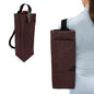 Under NY Sky Wine Tote Bag, Portable Canvas Carrier w/Shoulder Strap, Lightweight, Wine Gift for Travel & Picnic - Single Bottle - Burgundy - color: Wine Bag 1 Slot Burgundy