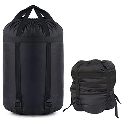 Compression Stuff Sack, 12L/24L/45L Sleeping Bag Cover Sack Sleeping Bags Storage Stuff Sack Organizer - Great Sleeping Bags Clothes Camping Hiking Backpacking - color: Black 45L-1 Pack