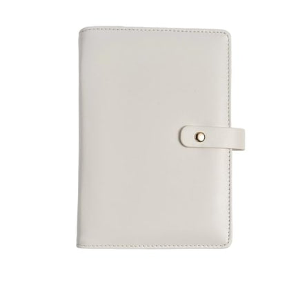 Women’s Travel Jewelry Case - Jewelry Ponch PU Leather Bag Ring Binder Organizer with Zipper Velvet Jewelry Pouches Bags - Cream White - color: Flatpattern_cream White