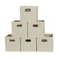 Household Essentials 82-1 Foldable Fabric Storage Bins |Set of 6 Cubby Cubes with Handles | Natural (Pack of 6) - color: Cream, size: 11” L x 11” W x 11” H (Pack of 6)