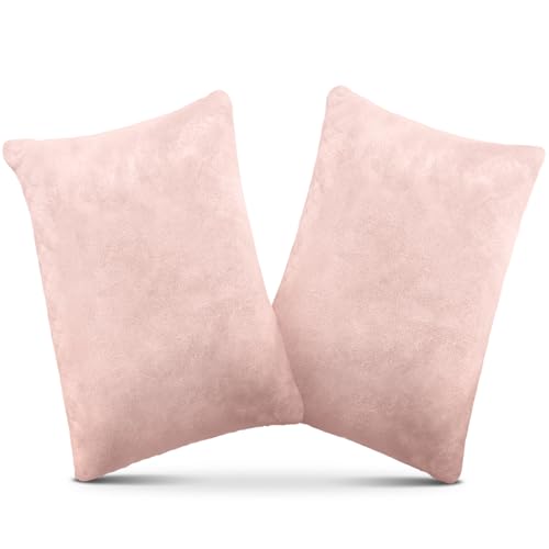1 MIDDLE ONE 2 Pack Small Pillow, Memory Foam Mini Pillow 11 X 7 Inches for Travel, Sleeping, Nap and Neck, Knee, Lumbar Support, Tiny Cushion for Pet, Dogs (Light Pink) - color: Light Pink, size: 11x7 inch