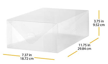 Whitmor Clear Vue Women's Shoe Box, Set of 4, White, 4 Count - size: Set of 4, style: Women's Shoe Box