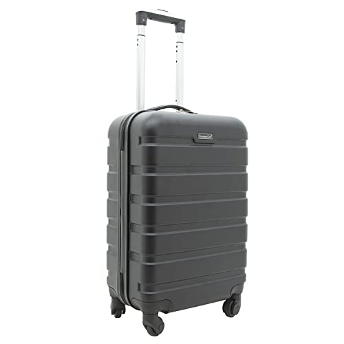 Travelers Club Harper Luggage, Black, 22-Inch Carry-On - color: Black, size: 20-Inch