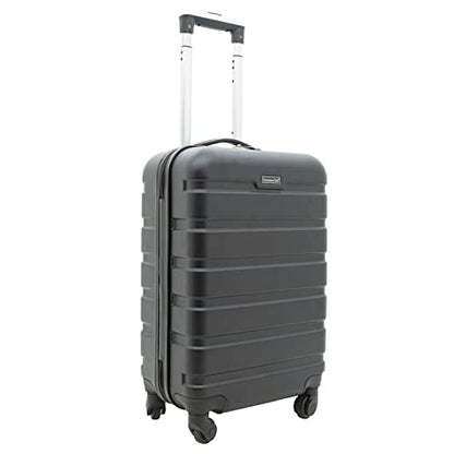 Travelers Club Harper Luggage, Black, 22-Inch Carry-On - color: Black, size: 20-Inch