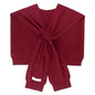 WaJuemy Women's Sweater Shawl Wraps Sleeves Knitted Collar Sweater Scarf Top Casual Lightweight Shoulder Cape Accessories - color: 13 Burgundy