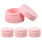 uxcell 4pcs Travel Containers for Toiletries, 0.68oz 20ml Small Silicone Cream Jars Leak-proof Travel Essentials with Lid for Cosmetic Body Skin Cream, Pink - color: Pink