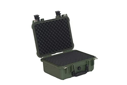 MEIJIA Portable All Weather Waterproof Protective Case,Hard Case,Camera Case With Customized Fit Foam,Fit Use of Drones,Camera,Equipments,Pistols,13.35 x11.63x5.98inches (Green) - color: Green