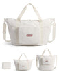BAGSMART Foldable Travel Bag, 37L Expendable Personal Item Bag, Lightweight Weekender Bags for Women, Water Resistant Extra Carry on for Travel, White - color: Ivory White