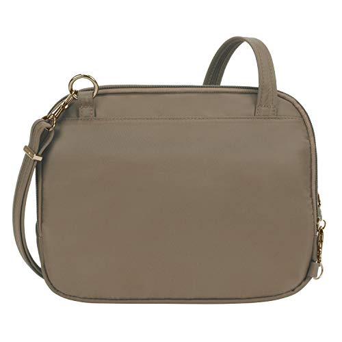 Travelon Women's Anti-theft Tailored East/West Organizer Chrossbody - color: Sable