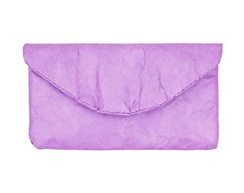 Vintage/Retro Style Fiber Paper Electronic Organizer Case, Pouch Small Portable Accessories Bag - color: Purple