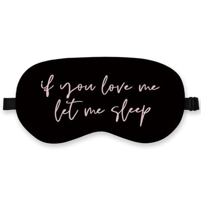 Let Me Sleep Silk Eye Mask for Sleeping,Funny Sleep Mask, Black Pink Couple Blindfold Adjustable Strap Night Sleep Mask for Women Girls, Airplane Travel Nap, Pink Love Me Sleeping Mask Eye Cover - color: Let Me Sleep