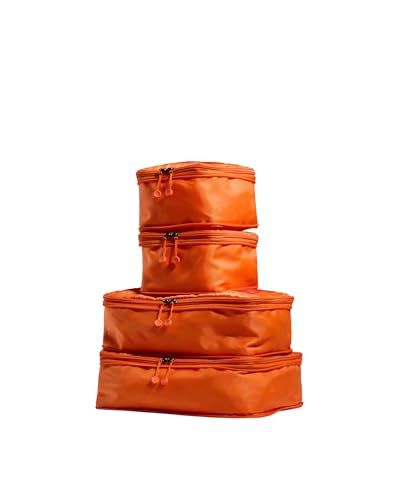 ANTLER - Compression Packing Cubes for Travel, Luggage Organiser for Suitcases or Bags, Travel Accessories, Set of 4, Coral - color: Coral