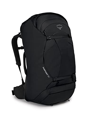 Osprey Farpoint 80L Men's Travel Backpack, Black - color: Black, size: 80L