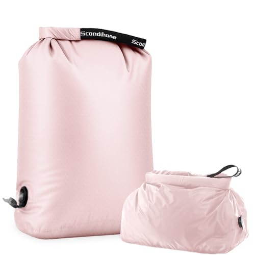 Travel Compression Laundry Bag, Pump-Free Vacuum Space Saver Bag for Dirty Clothes, Reusable Waterproof Wet Dry Bag, Travel Laundry Bag for Luggage, Packing, Suitcase (1 Pcs)（Pink, M) - color: Pink, size: 18.8" L * 13.6"W x 5"H