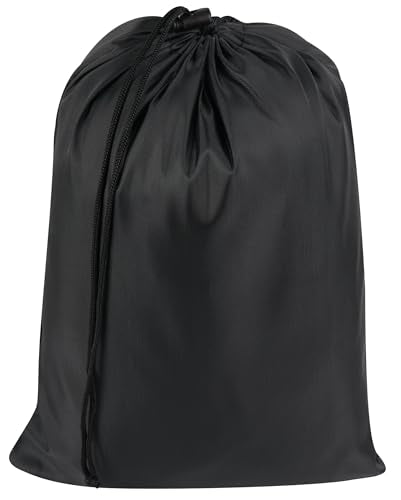 PALTERWEAR Drawstring Bag with Toggle - Nylon Cinch and Ditty Pouch - Six-Pack (Black, 9 x 12 Inch, Set of 6) - color: Black, size: 9 x 12 Inch