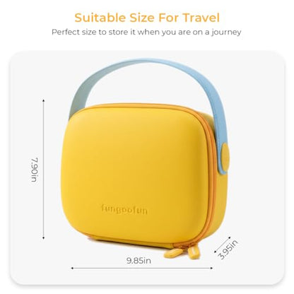 Hard Shell Makeup Case, Waterproof Travel Makeup Organizer with Adjustable Dividers & Brush Holder, Portable Cosmetic Bag with 360° Rotating Handle, Large Capacity Cute Makeup Case for Women