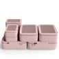 NOBL Travel Compressible Packing Cubes Set, 6 Pieces Travel Packing Organizers, Compression Luggage Cubes for Suitcases & Carry On, Space Saving (XXS, XS, S, M, L, XL) - Blush - color: Blush
