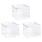 Amazon Basics Clear Zippered Storage Bags for Closet Organization, Stackable Clothing and Linen Storage Containers, 3-Pack - size: 3-Pack