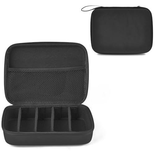 Mkono Travel Sunglasses Organizer Glasses Case Multiple Pairs with Adjustable Slots Portable Eyeglasses Case Storage Box for Men Women, Medium, Black - color: Black, style: 5 Slots