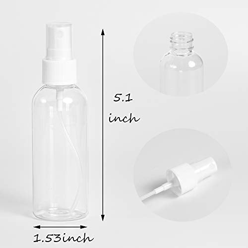 3 Pack Small Spray Bottle, 2.7oz/80ml Travel Spray Bottle, Empty Fine Mist Spray Bottles, Refillable Mini Spray Bottles with Labels