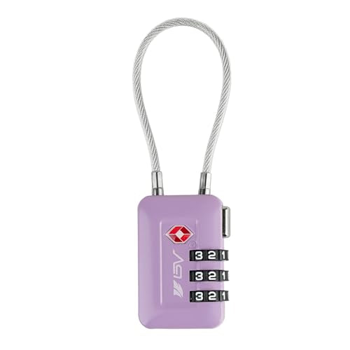 TSA Accepted Luggage Travel Lock, Set-Your-Own Combination Lock for School Gym Locker, Luggage Suitcase Baggage Locks, Filing Cabinets, Toolbox, Case (Purple, 1 Pack) - color: Purple, size: 1 Pack