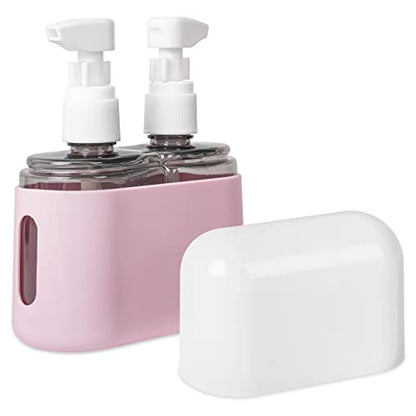 Yamadura Travel bottles for Toiletries, TSA Approved Travel Containers, Refillable, Portable, Spray Bottles and Pump Bottles with Labels for Creams, Perfumes and Shampoos (Pink) - color: Pink