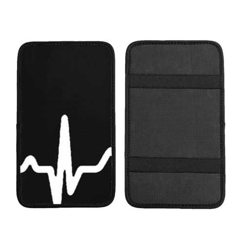 Airplane Pilot Heartbeat Universal Center Console Armrest Cover Pad Car Armrest Protector for Most Cars, Suvs & Trucks, Cushion with Easy Installation