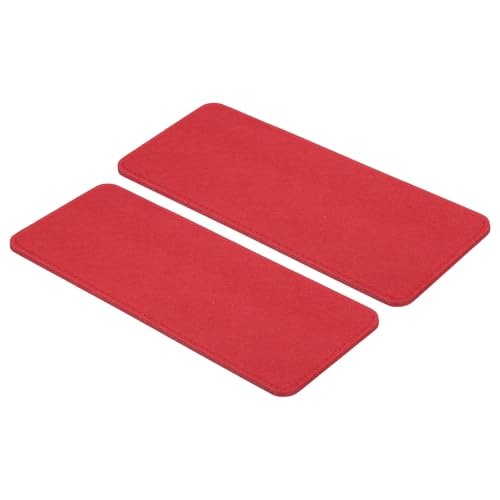PATIKIL 12 x 5 Inch Felt Bag Base Shaper, 2pcs Bag Bottom Pad Organizer Insert Rectangle Liner Board for Purse Handbag Tote Travel Bag Canvas Cosmetic, Red - color: Red