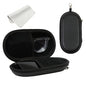 Double Eyeglasses Case, Hard Shell Dual Sunglasses Organizer with Zipper Clip Travel Glasses Storage for Women Men - color: Black