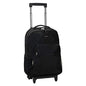 Rockland Double Handle 17" Rolling Backpack, Black