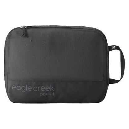 Eagle Creek Pack-It Reveal Clean/Dirty Cube M - Water-Resistant Dual Compartment Packing Cube With Internal Divider for Clean & Dirty Clothes - Travel Essentials - Black - color: Black - Reveal (New)