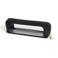 Small Clear Makeup Brush Bag with Zipper, PU Leather Travel Makeup Brush Case, Portable Waterproof Cosmetic Bag （Black） - color: Black