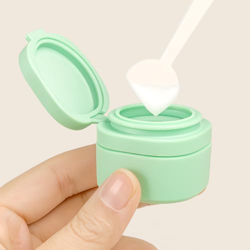 5pcs Travel Cream Dispenser Bottles Set Travel Bottles Toiletry Containers Set, TSA Approved, Travel Essentials - color: Light Green