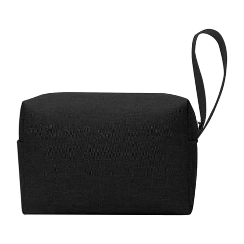 Waterproof Cosmetic Bag for Women | Soft Travel Makeup & Toiletry Organizer, Large Portable Storage for Makeup Products, Tissues, Electronics, USB Cables| Nylon, Durable & Stylish (Large-Black) - color: Black, size: large
