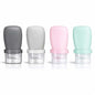2 oz Travel Bottles, Leakproof Silicone Squeeze Bottle Mini Travel Size Container for Toiletries Lotion Shampoo and Conditioner Liquid Salad Dressing to go Condiment, TSA Approved, 4 Pack - color: Black, Grey, Pink, Green, size: 2 oz