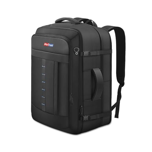 Travel Laptop Backpack, 50-60L Large Expandable Suitcase-Style Backpack for Business & Daily Travel, Carry-On Friendly with Side Water Bottle Pockets, Fits 18-Inch Laptops